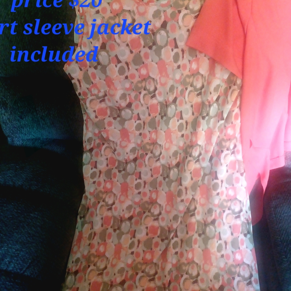 Stylish Pink and Gray Midi Dress